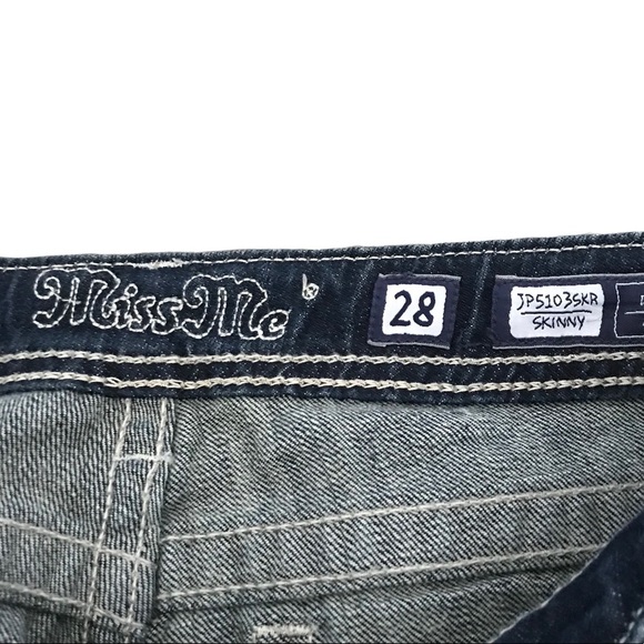 Miss Me Skinny Jeans Size 28 Embellished Embroidered Style JP51035SKR - Picture 7 of 8